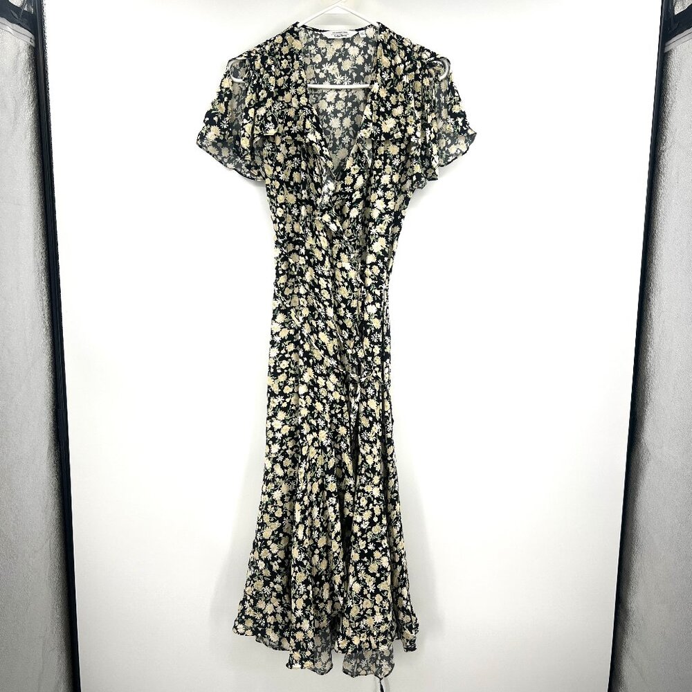 & Other Stories Los Angeles Atelier Floral Wrap Midi Dress Women's 4